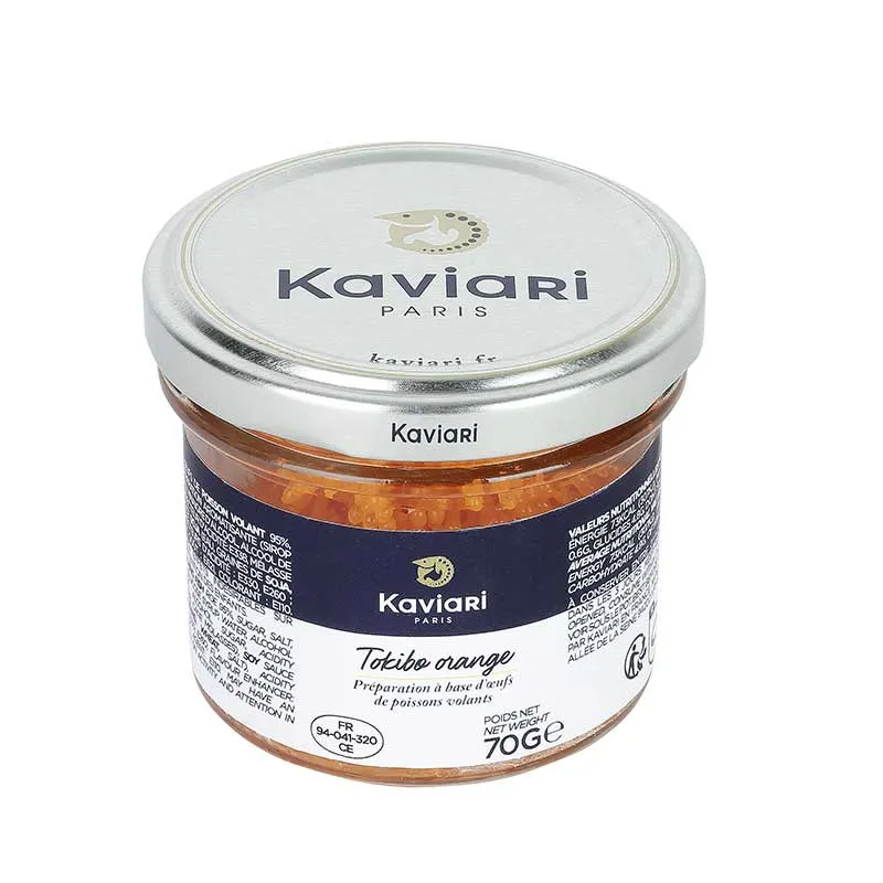 Tobiko orange - Achat œufs d'origines japonaises en ligne - Kaviari