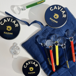Cuillères à caviar en verre soufflé